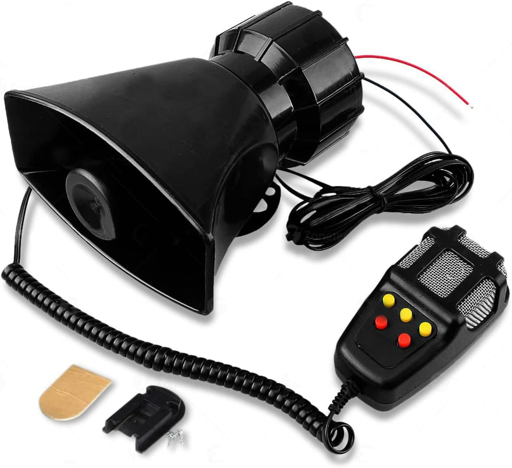 ZONETECH front view of siren unit showing compact design and clear alarm projection