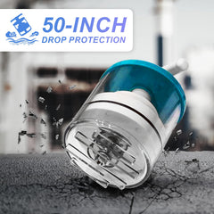 ZOOYL view of 50-inch drop protection securing reservoir to prevent spills