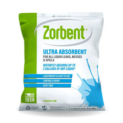 Zorbent 10-quart bag front view showing branding and packaging benefit
