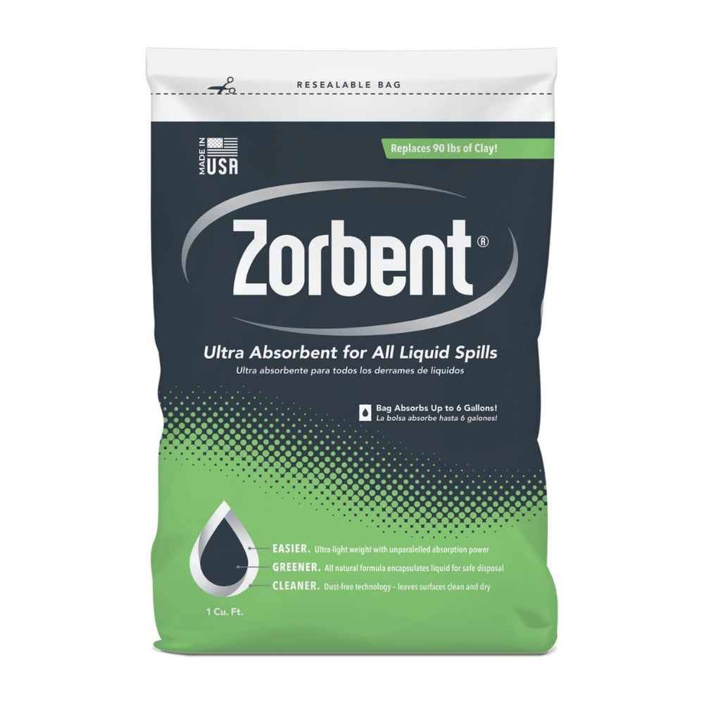 Zorbent front packaging showing bag design and product benefits