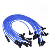 Zreneyfex front view of blue 10-pack spark plug wires showing neat package benefit