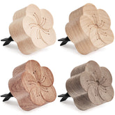 Zubebe wood flower front view showing natural finish and aesthetic appeal