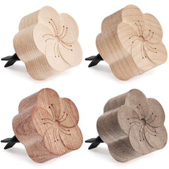 Zubebe wood flower front view showing natural finish and aesthetic appeal