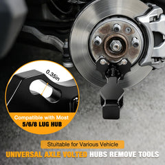 ZXHEXADRONE installed on wheel hub at 12 o'clock position for safe removal