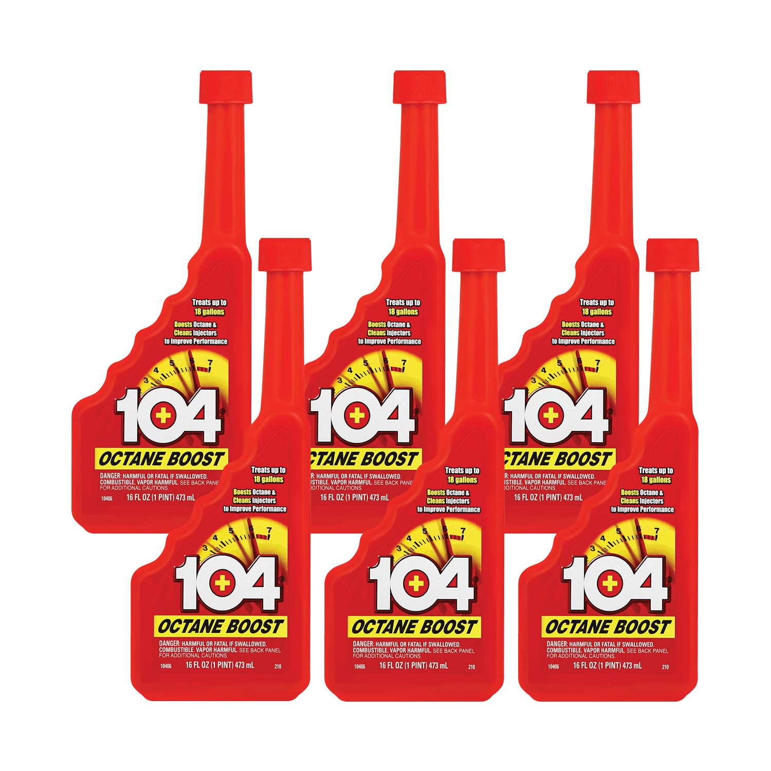 104+ front bottle view showing label and performance benefit