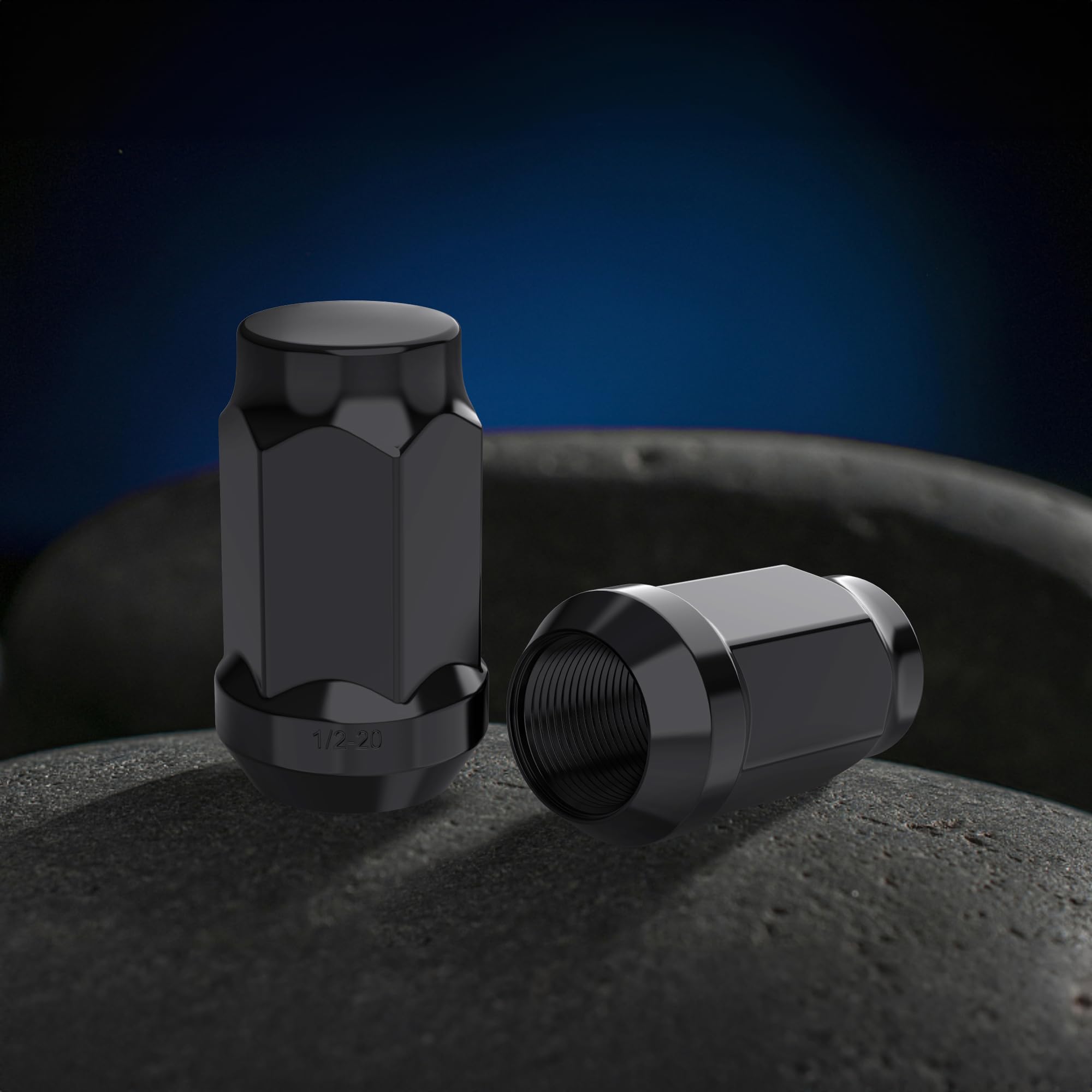10L0L lug nut next to coin illustrating compact size and easy handling