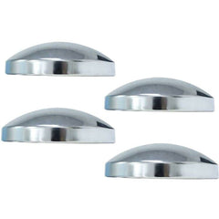 1409KMT front view of chrome hub covers showing polished finish and fit