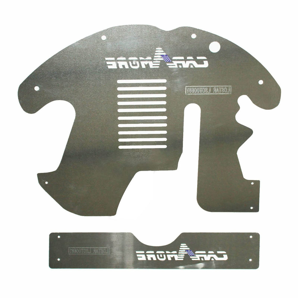 1409KMT shield next to a hand for scale illustrating compact, lightweight design