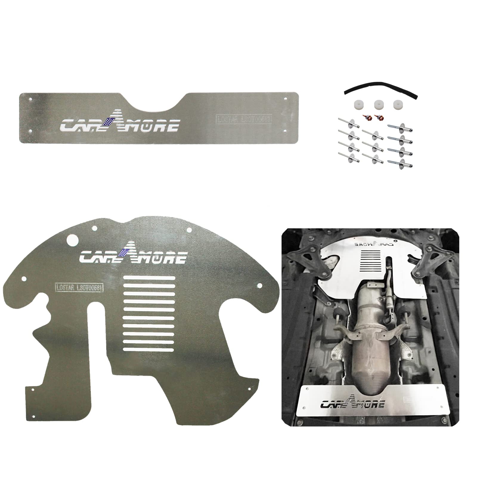 1409KMT undercarriage installation on Prius demonstrating secure bolt-on fit