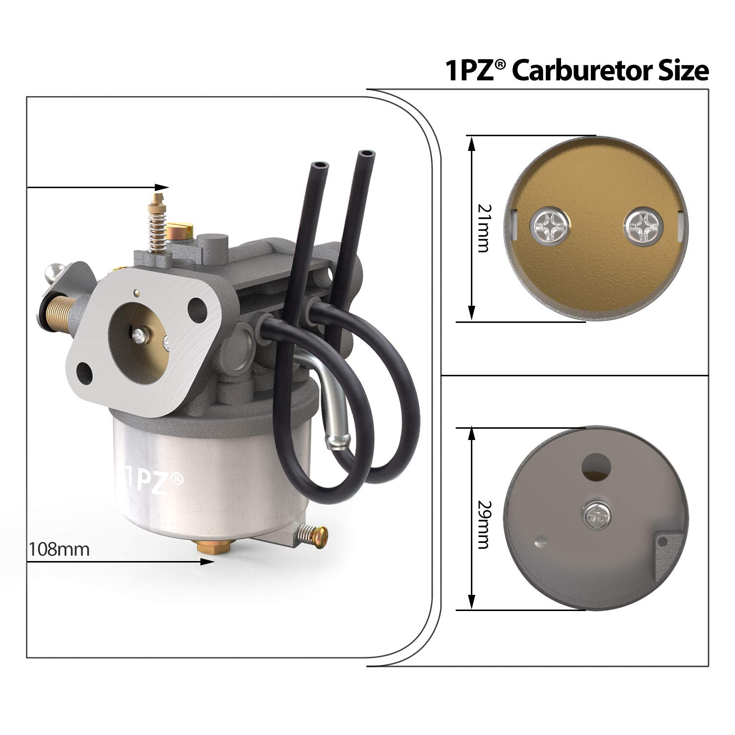 1PZ carburetor side linkage close-up showing throttle connection for correct fit