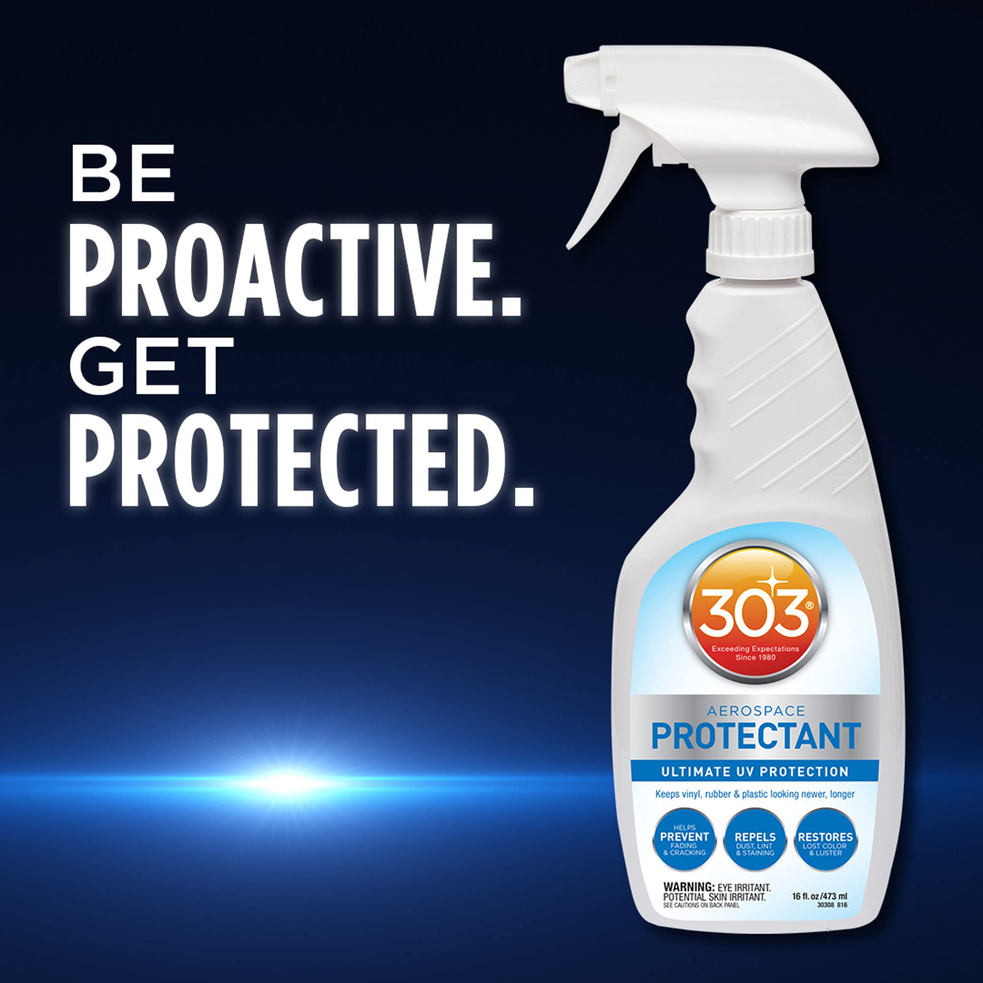 303 Products protecting rubber seal close-up preventing cracking and drying