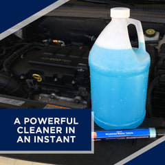 303 Products tablet dropping into washer reservoir for easy refill