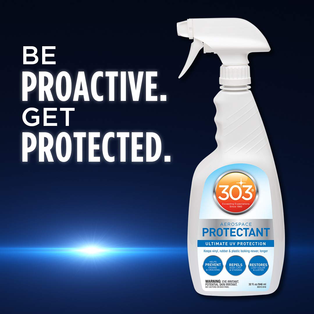 303 Products eisenglass before and after demonstrating clarity preservation