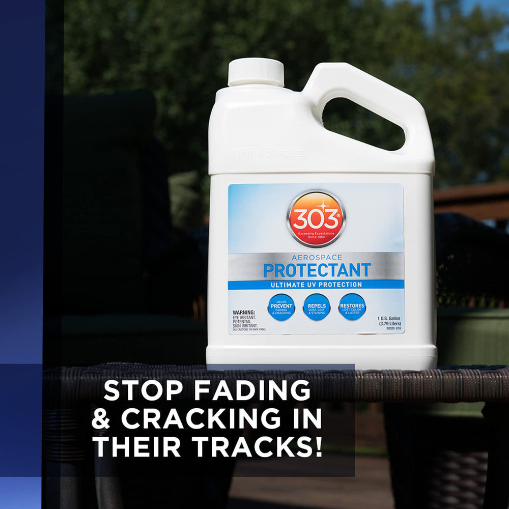 303 Products spraying onto dashboard demonstrating easy application benefit