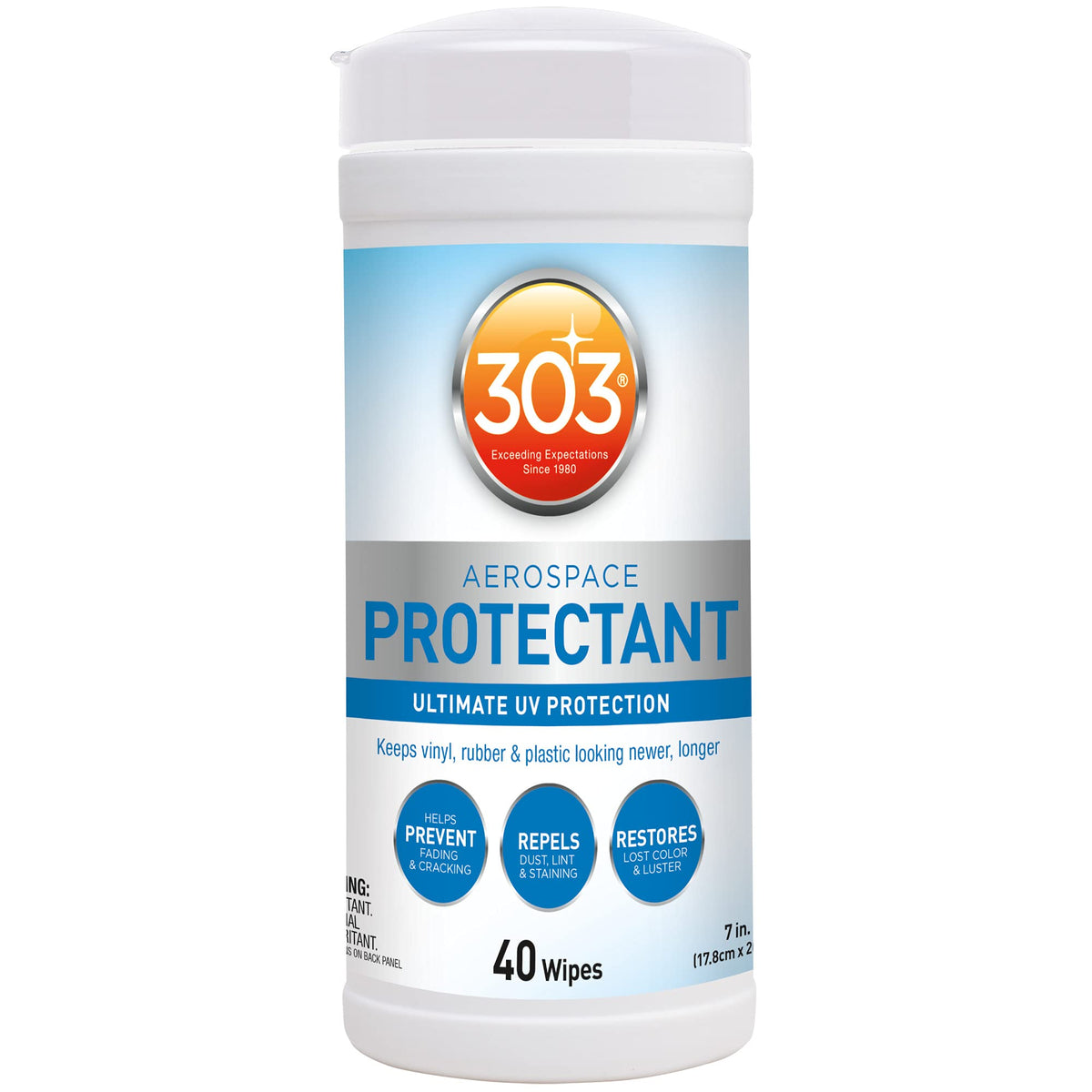 303 Products tub front displaying product and count, clear benefit of convenience