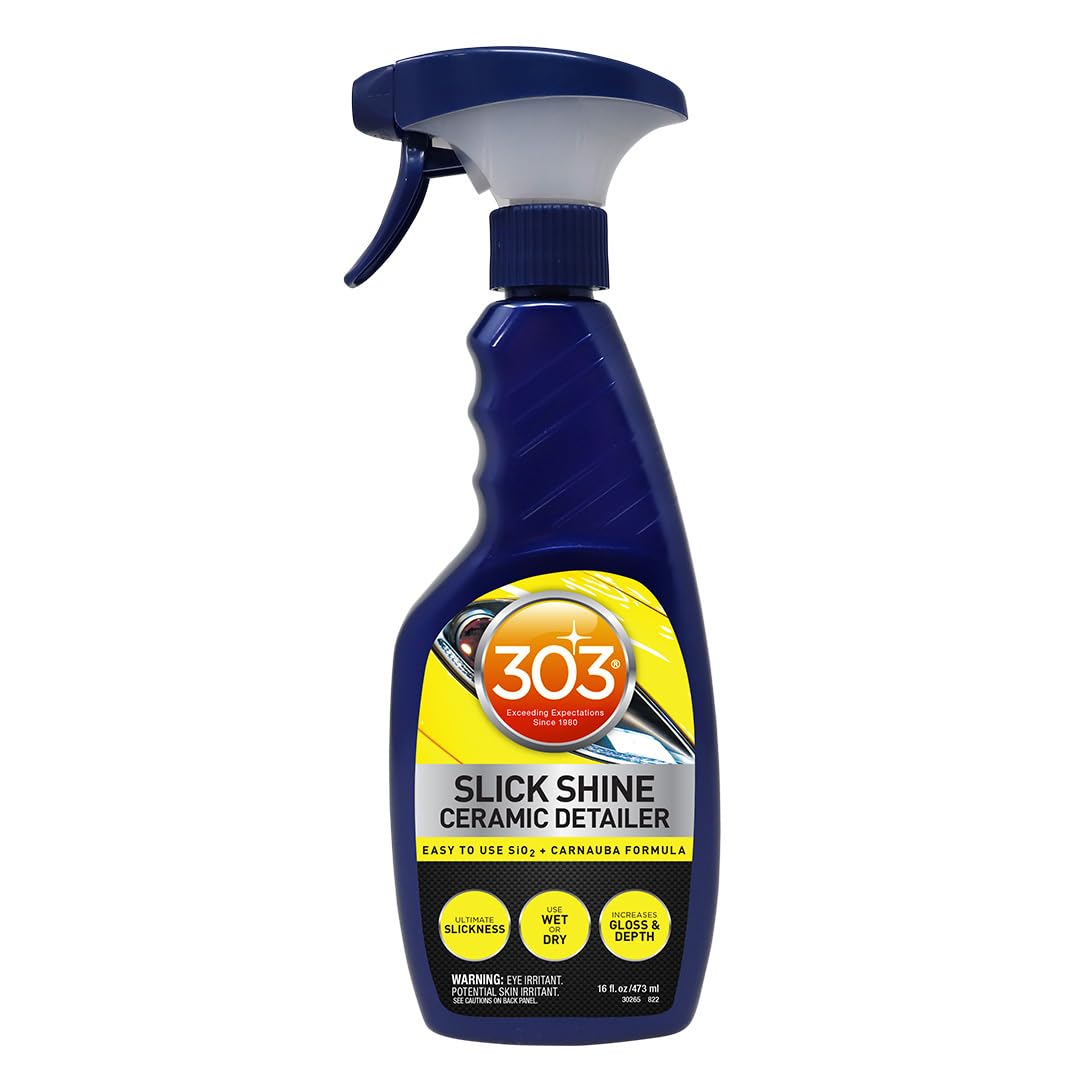 303 Slick Shine front bottle label showing product and fast gloss benefits