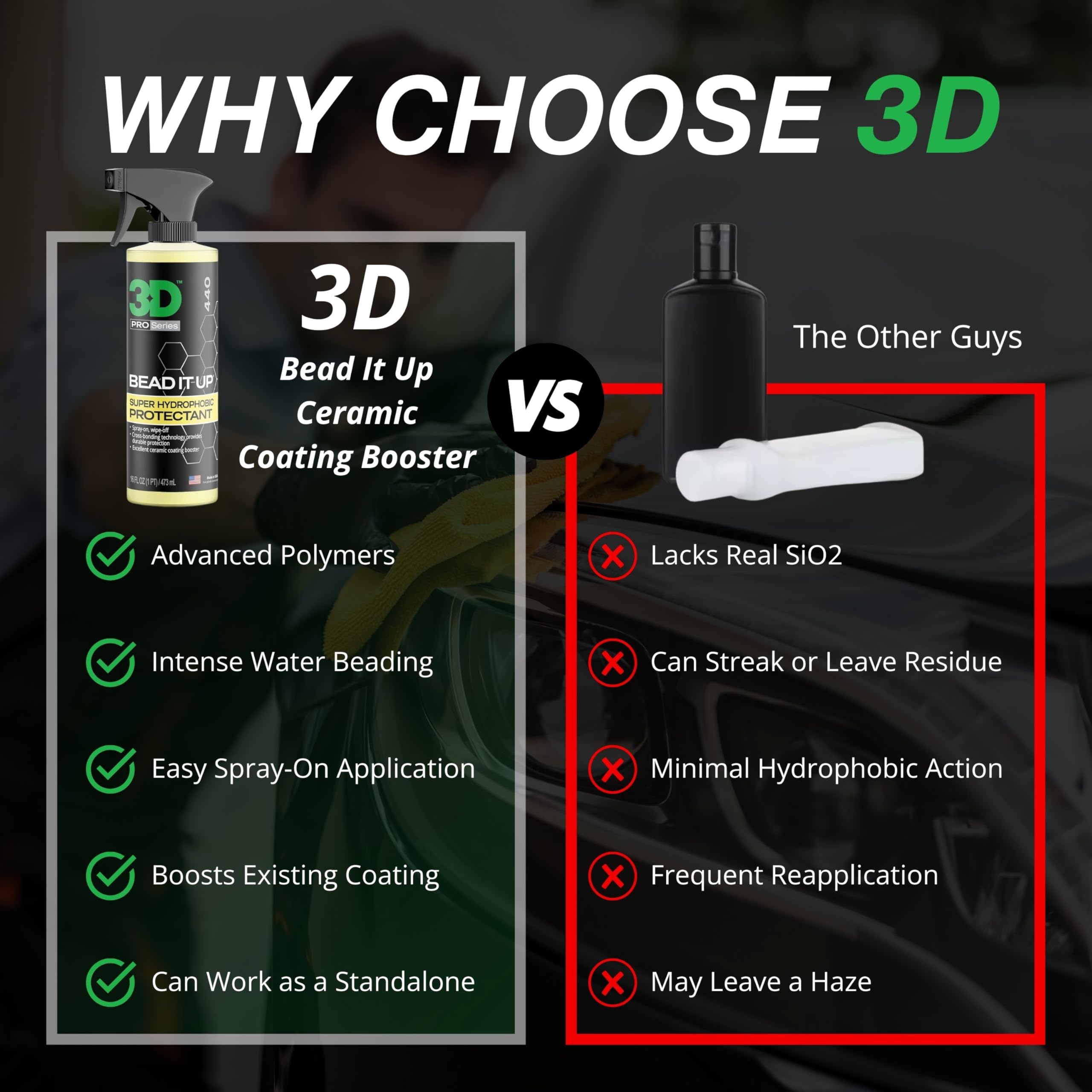 3D 16oz bottle held in hand showing portable size benefit