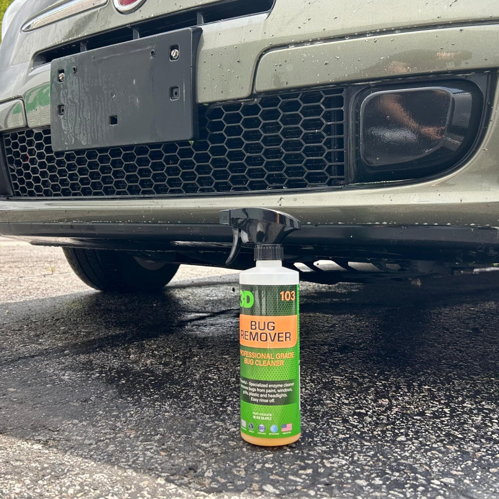 3D Bug Remover used on parked vehicle in driveway for fast exterior refresh
