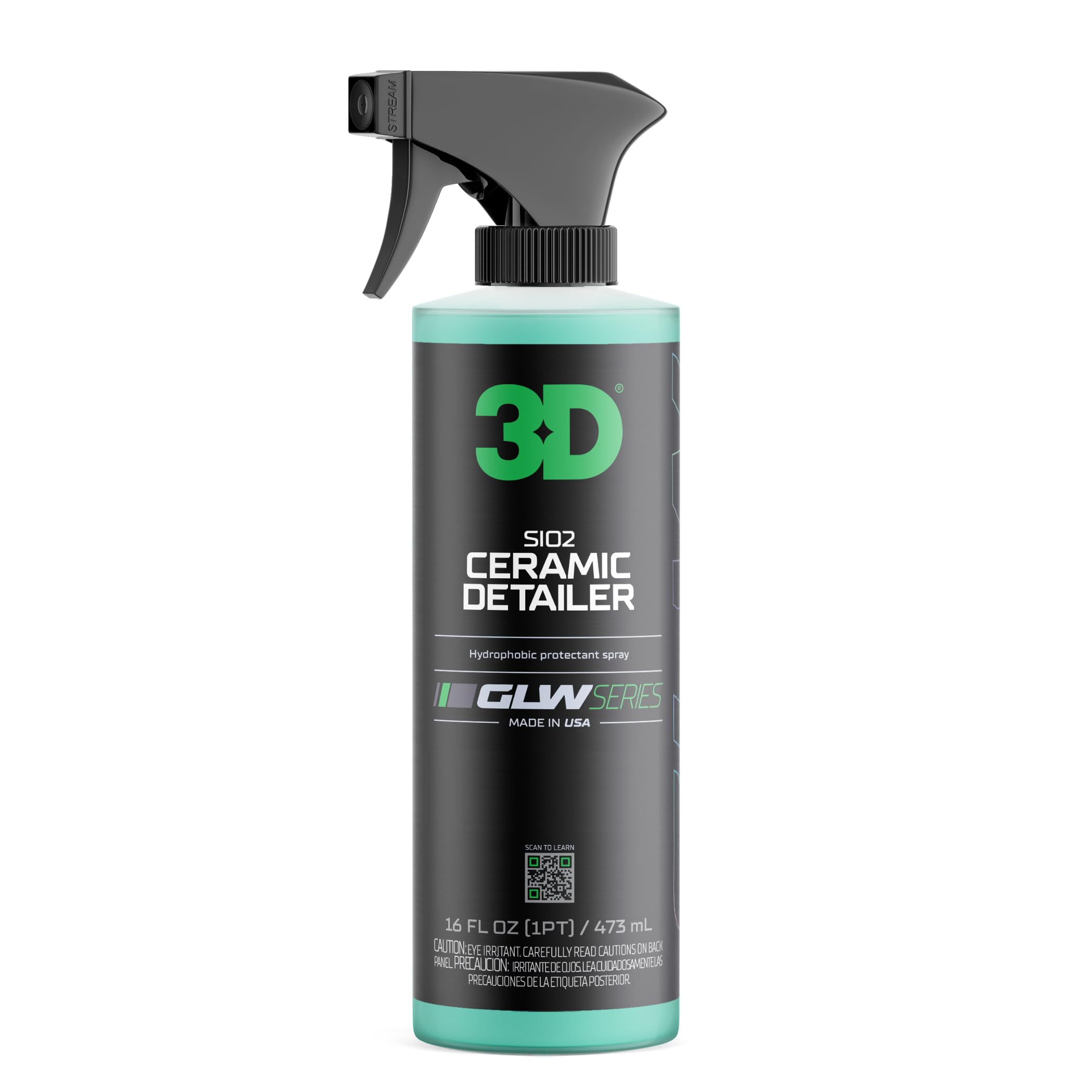 3D GLW front label showing product name and benefits for easy identification