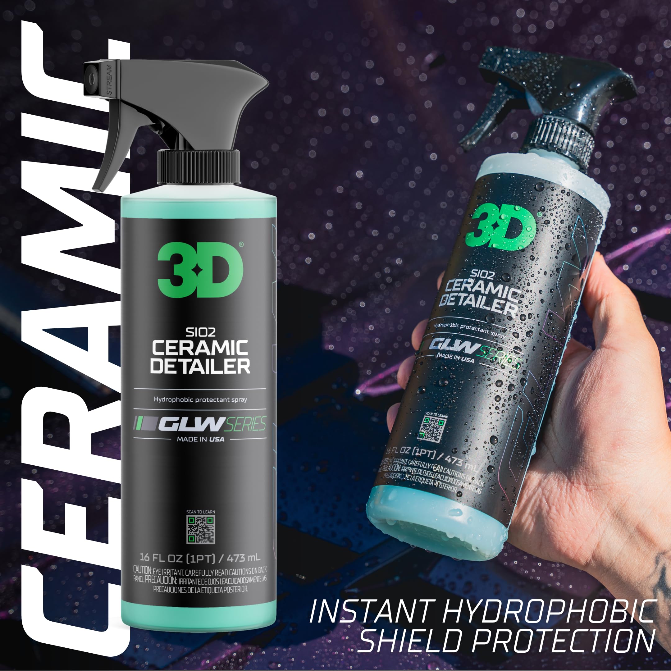 3D GLW spray nozzle closeup illustrating precise misting for even coverage