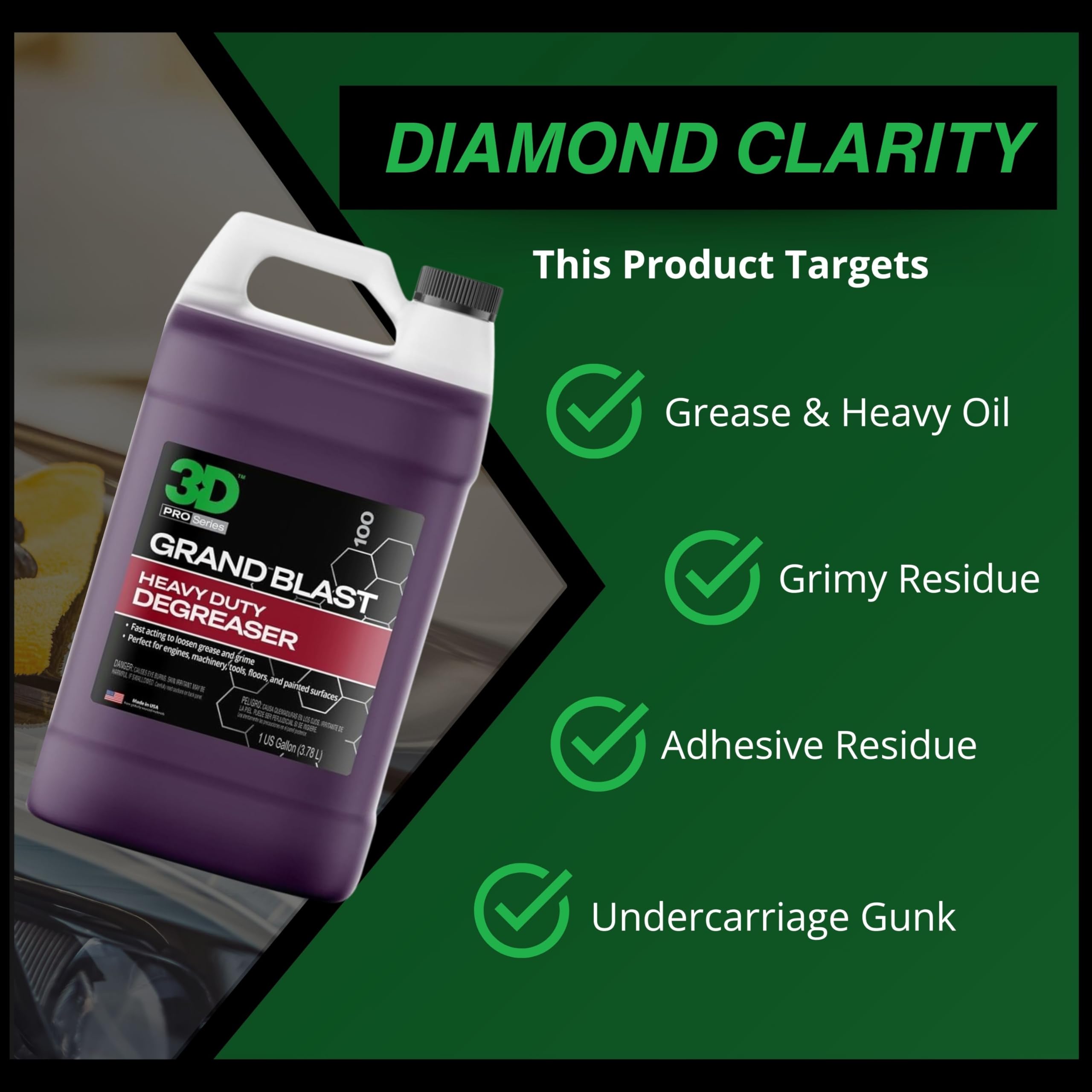 3D Grand Blast cleaning a wheel to remove brake dust and grease