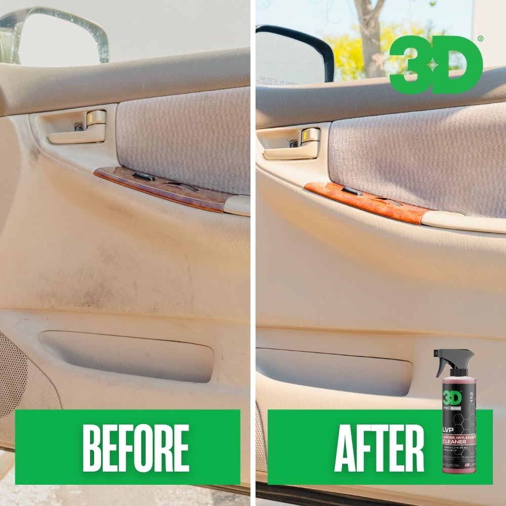 3D LVP before and after dashboard cleanup showing restored finish