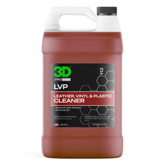 3D LVP gallon front label showing product benefits and clear usage