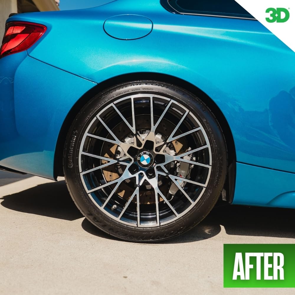 demonstration of 3D Magic Blue no-sling formula protecting paint