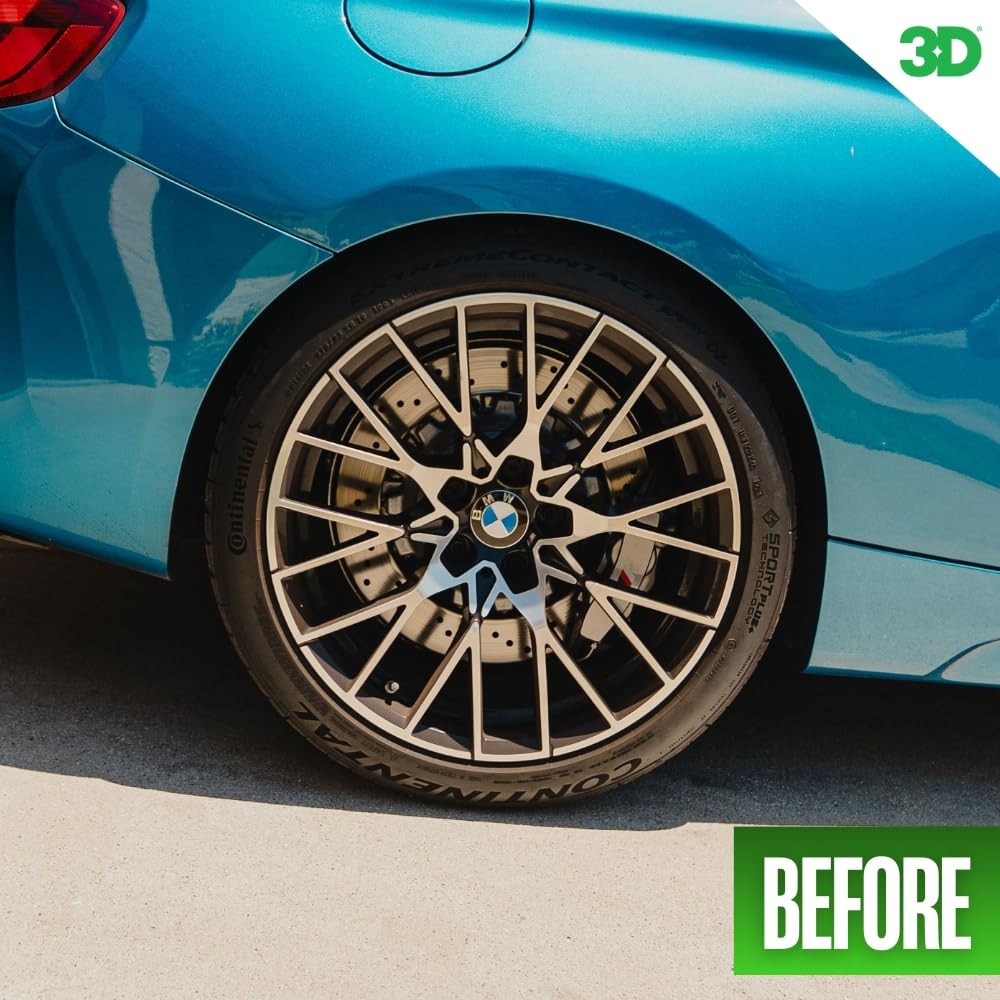 wheel well treated with 3D Magic Blue resisting road grime and water