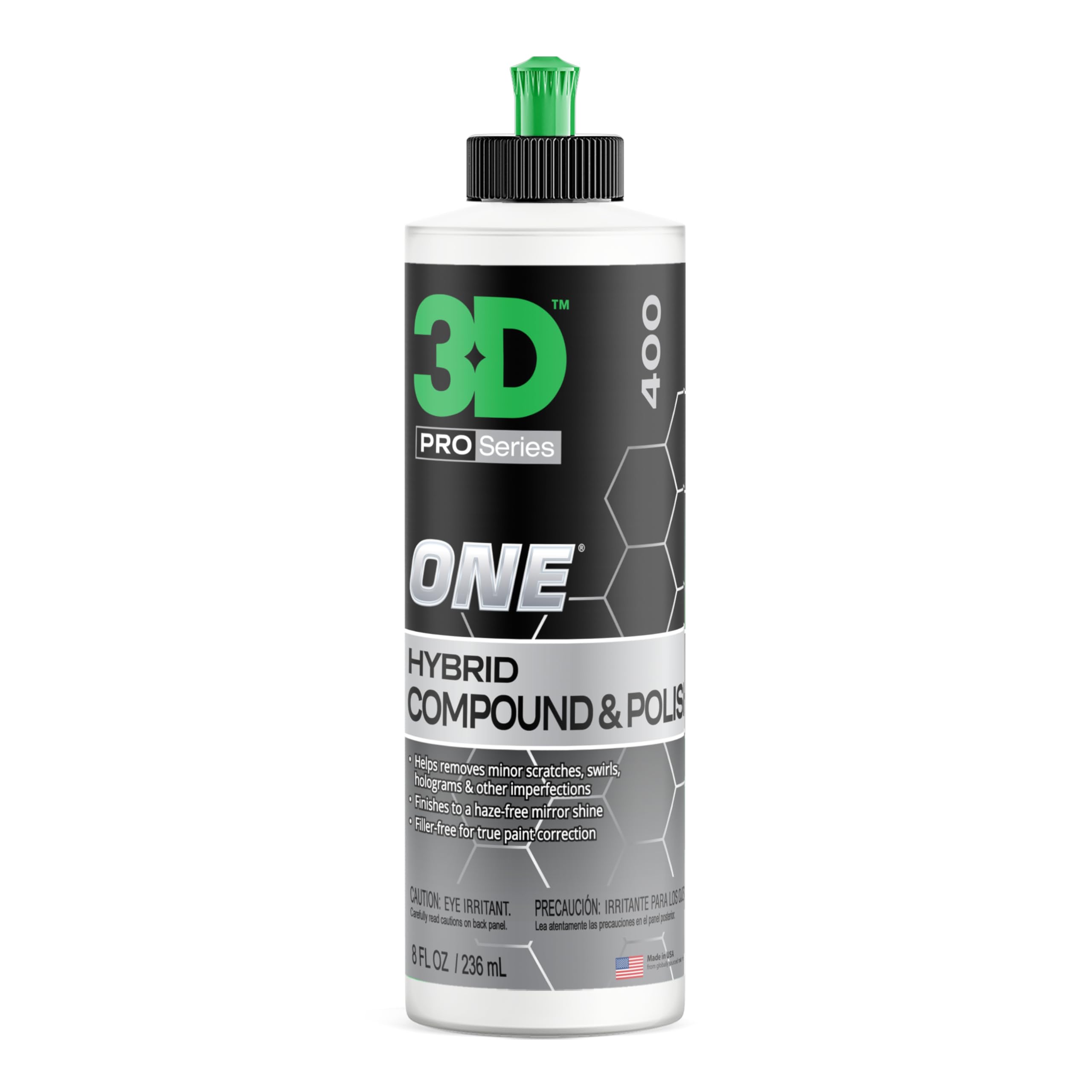 3D One front bottle showing product and easy identification benefit