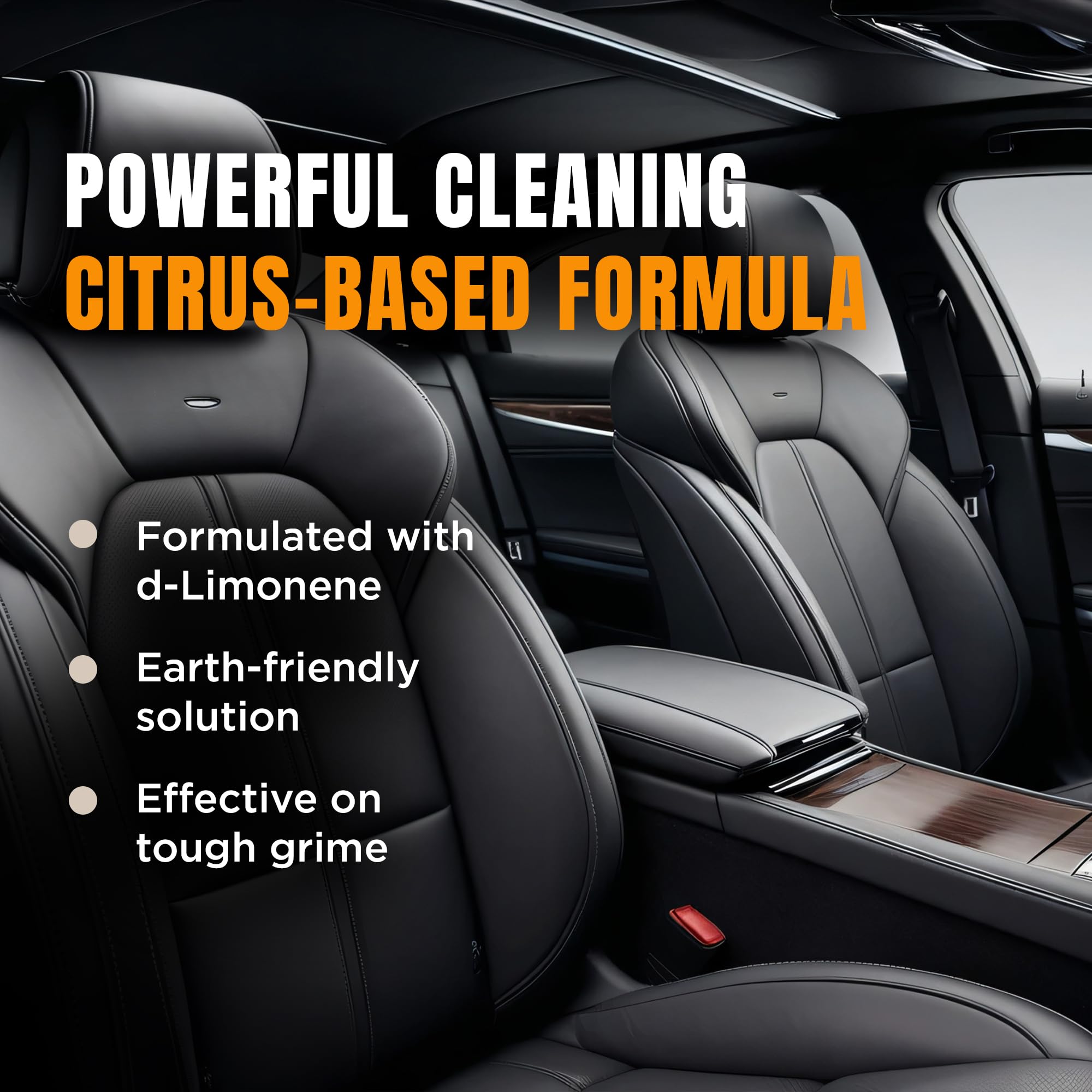 3D orange degreaser poured texture highlighting citrus-based solution and fast break-down