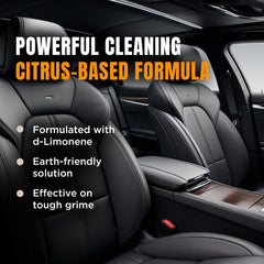 3D orange degreaser poured texture highlighting citrus-based solution and fast break-down