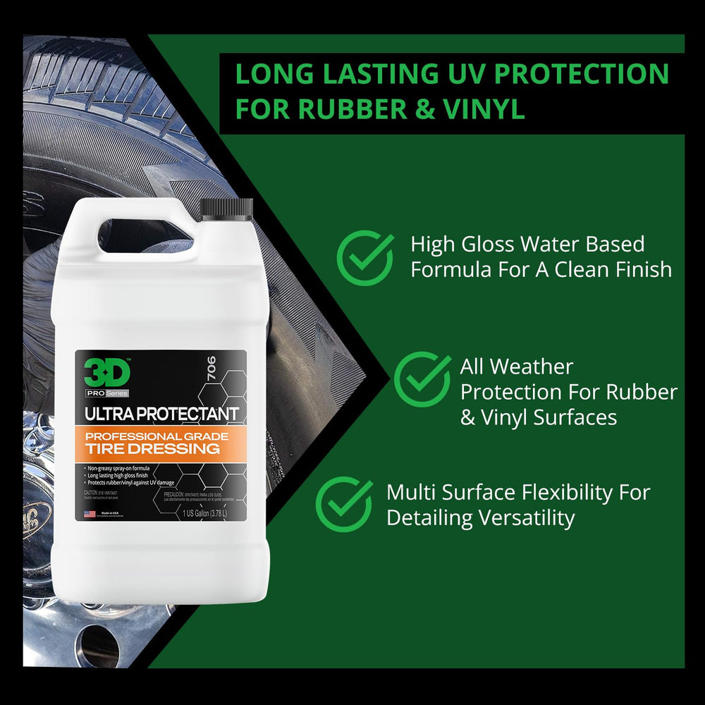 3D brand spray on tire demonstrating easy application and coverage