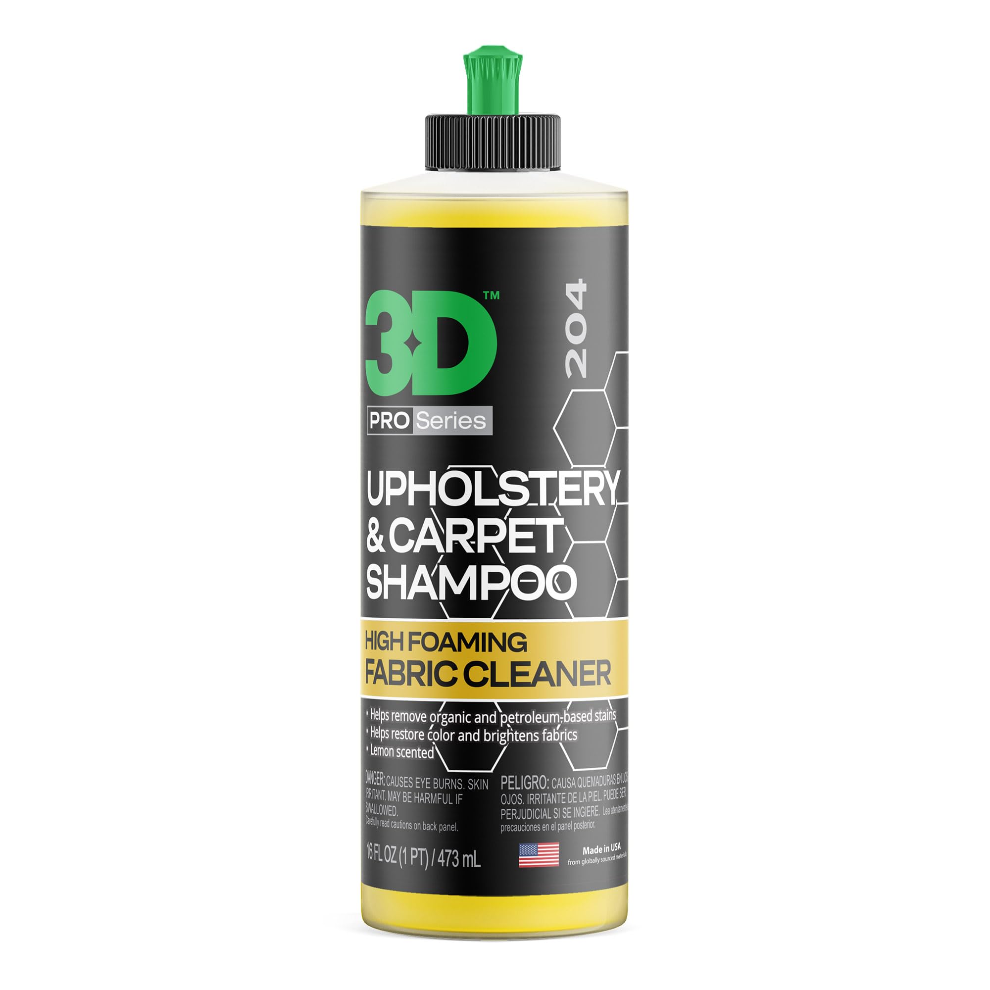 3D front label showing product name and benefits for easy identification