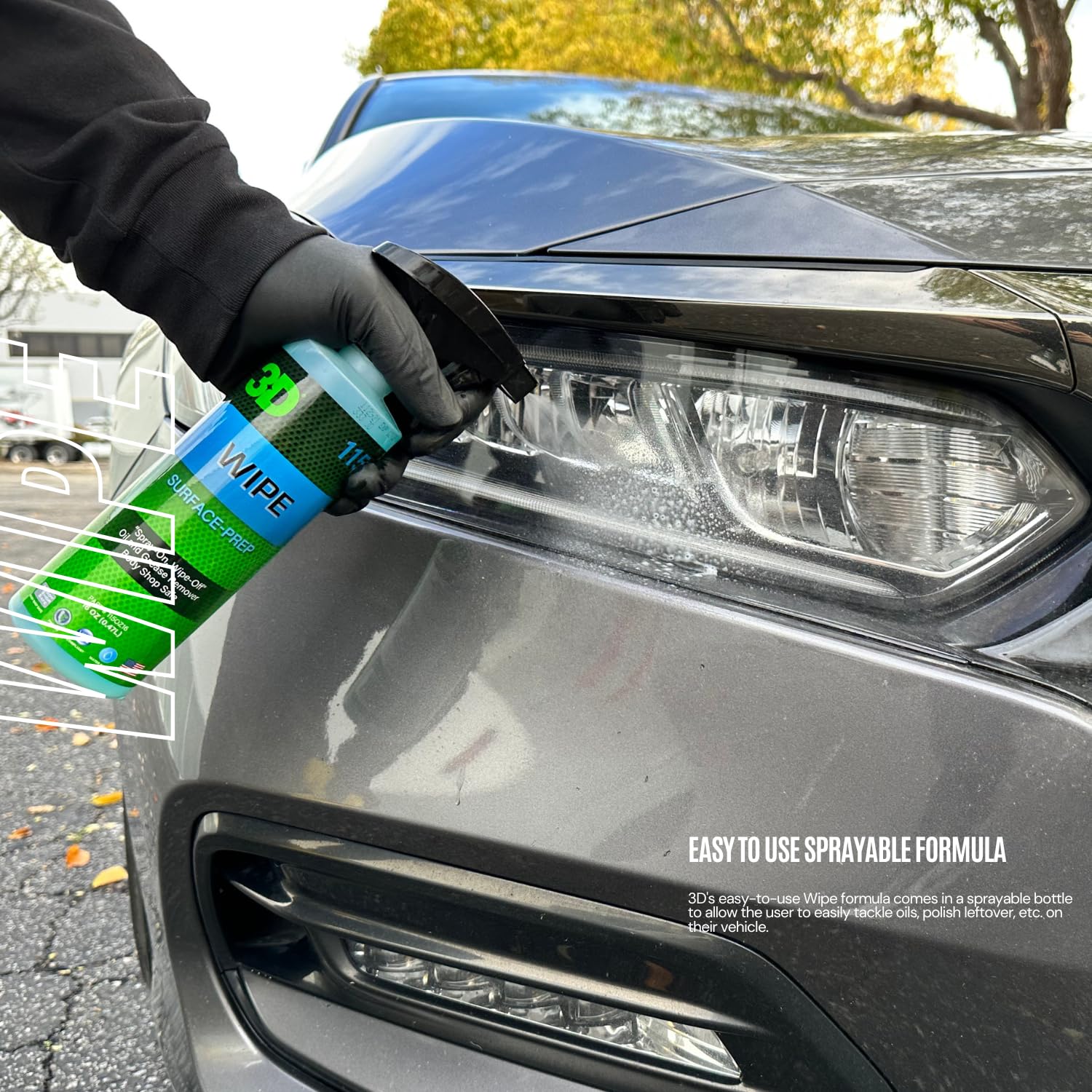 3D Wipe before and after paint panel showing improved coating readiness