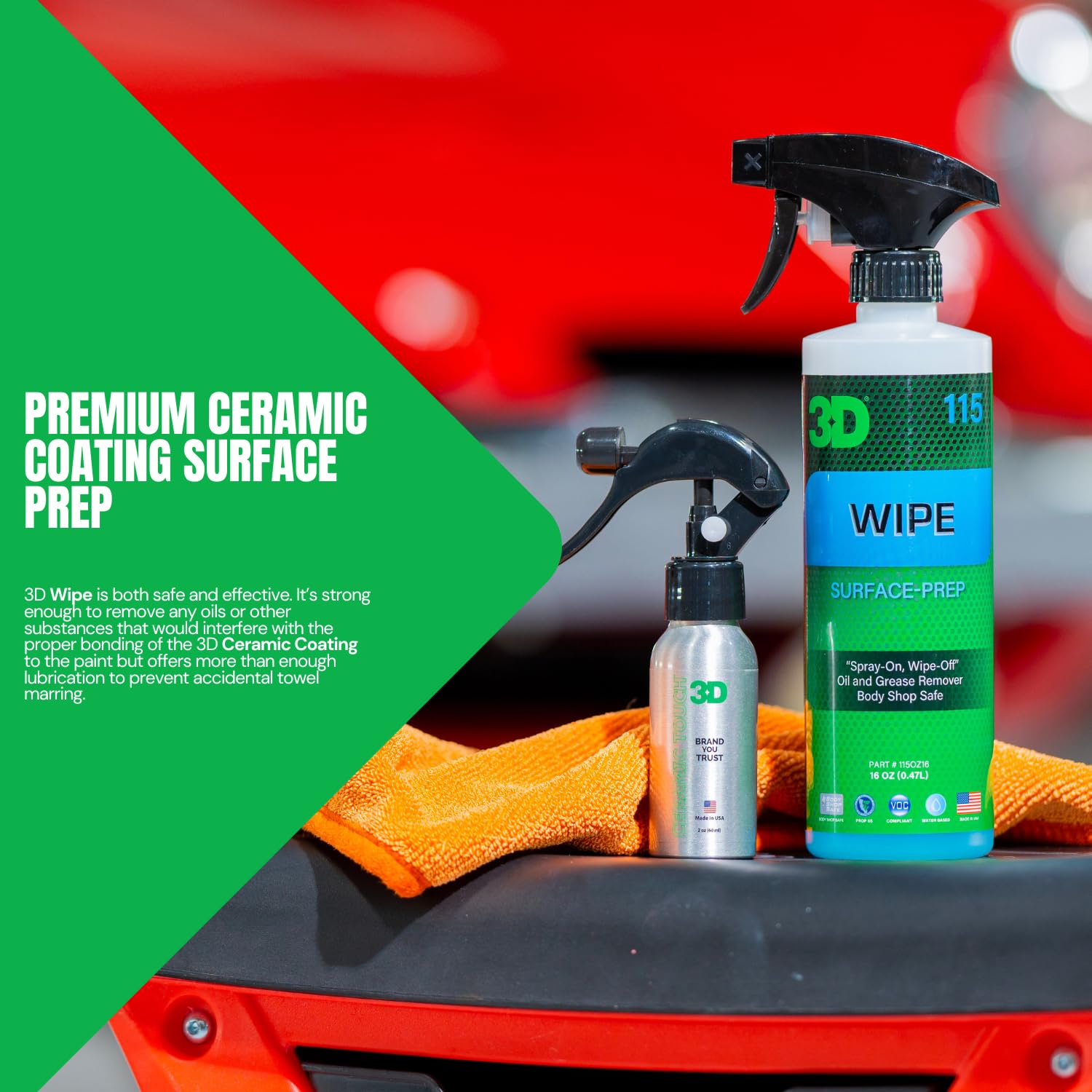 3D Wipe lifted residue on microfiber illustrating effective cleaning