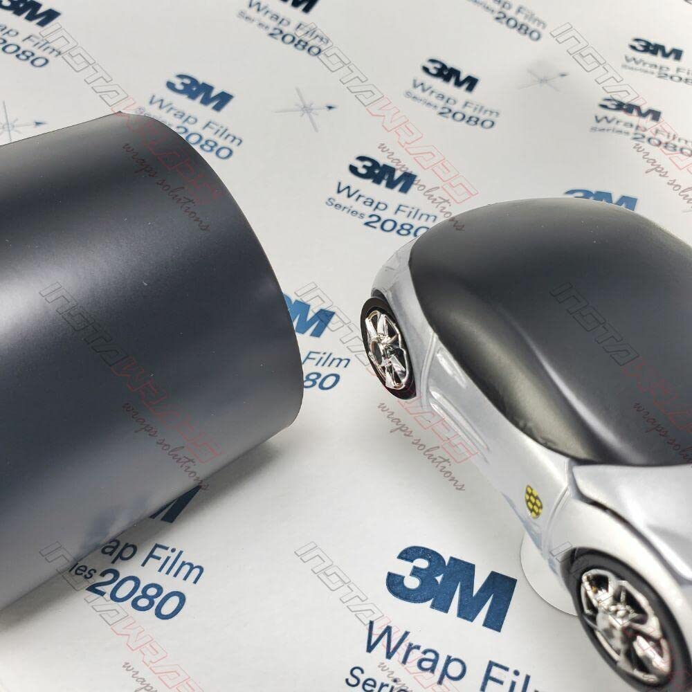3M close-up of 2080 satin black texture highlighting uniform matte appearance