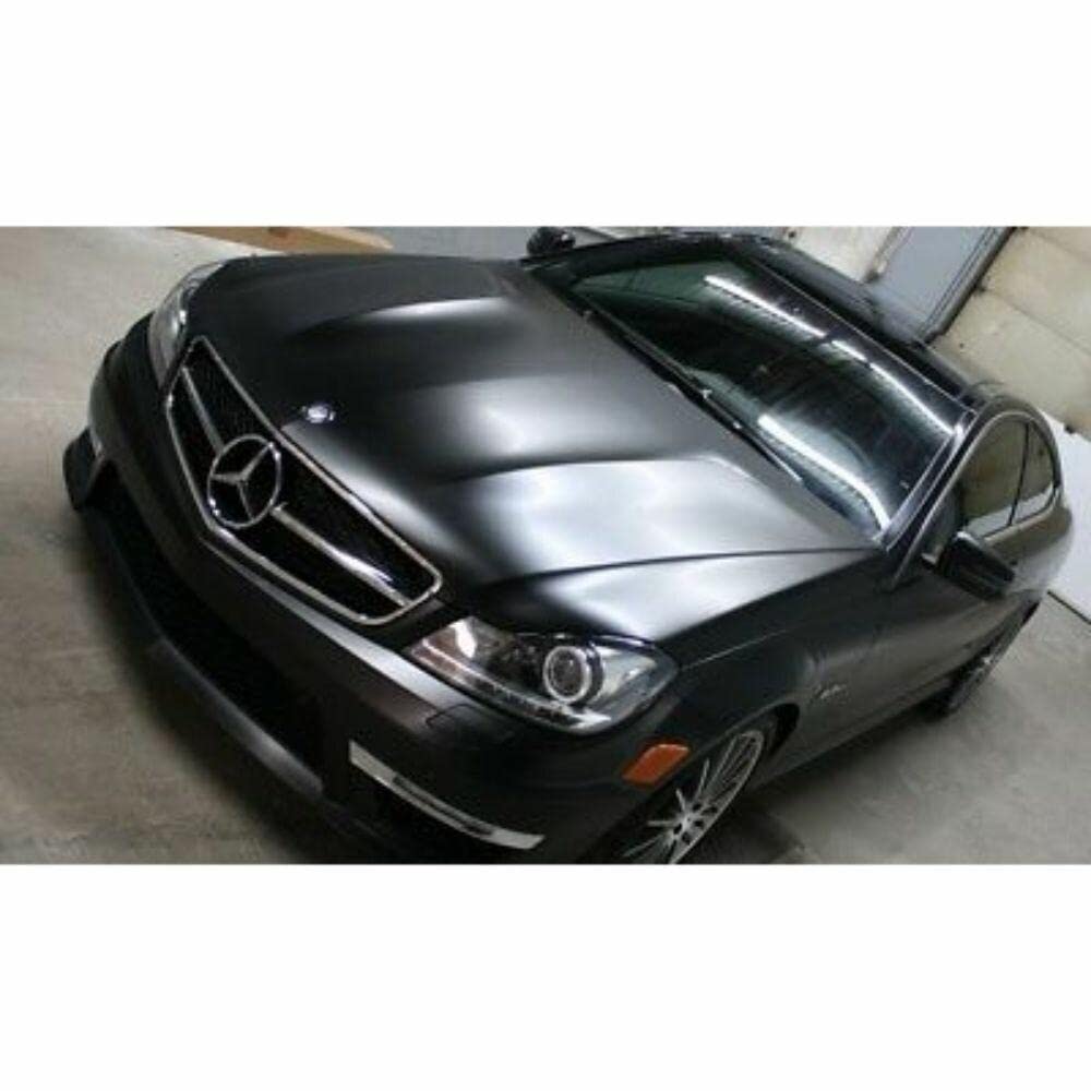 3M lifestyle shot of a car detail wrapped in 2080 satin black showing premium styling