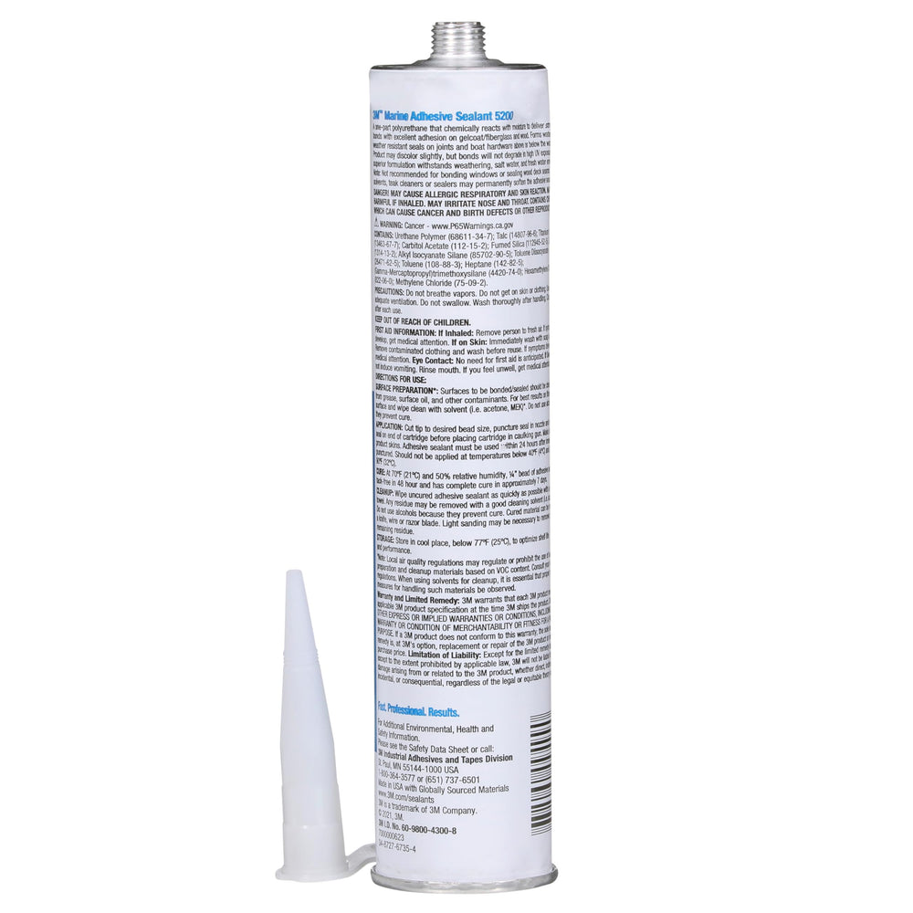 3M 5200 smooth tooled bead on joint — neat finish and secure adhesion