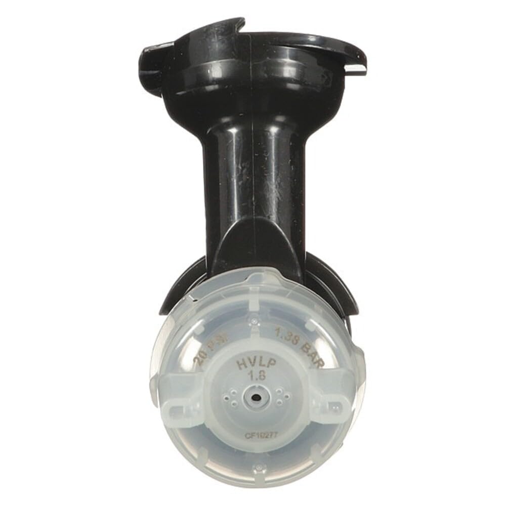 3M atomizing head front view showing 1.8mm tip and quick-change benefit