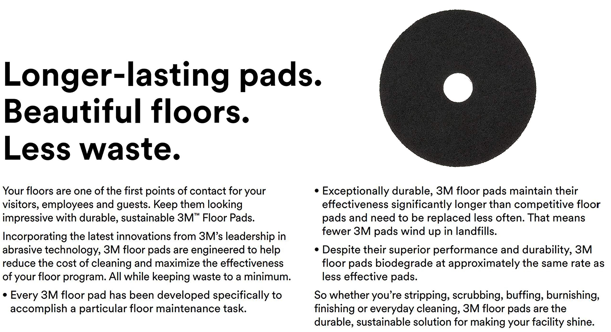3M pad mounted on rotary machine for effective floor stripping