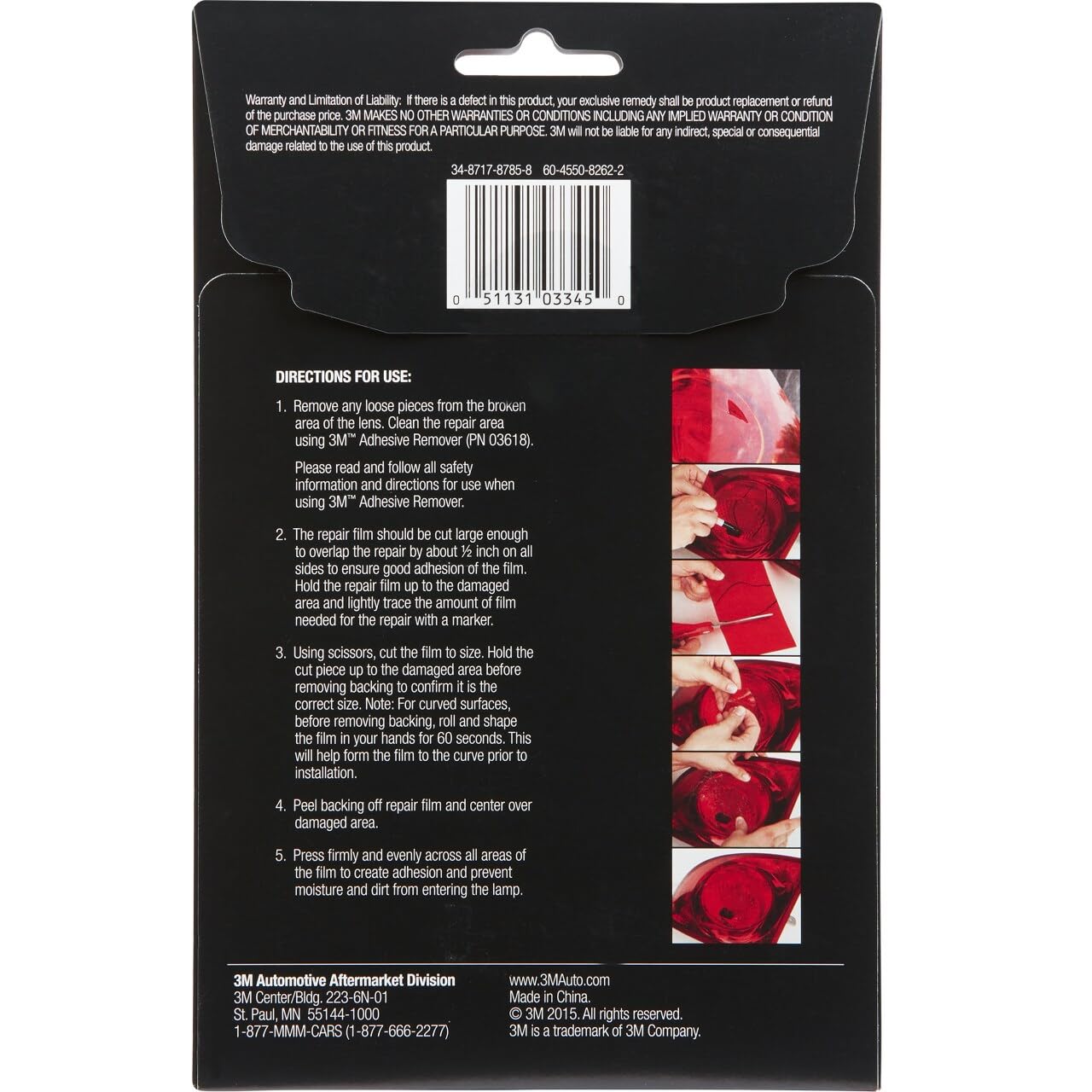 3M red amber clear sheets displayed to match lens colors