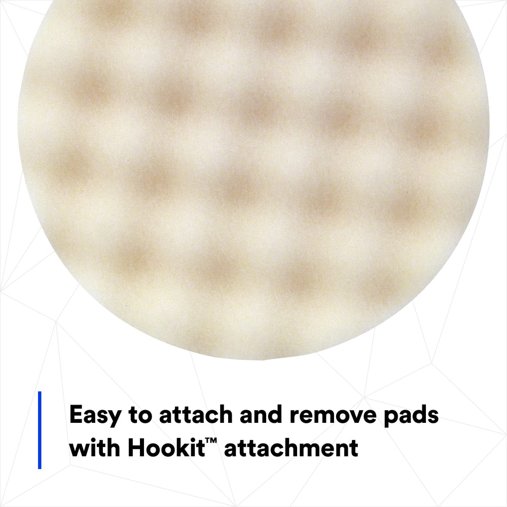 3M pad pressing to curved panel demonstrating increased surface contact
