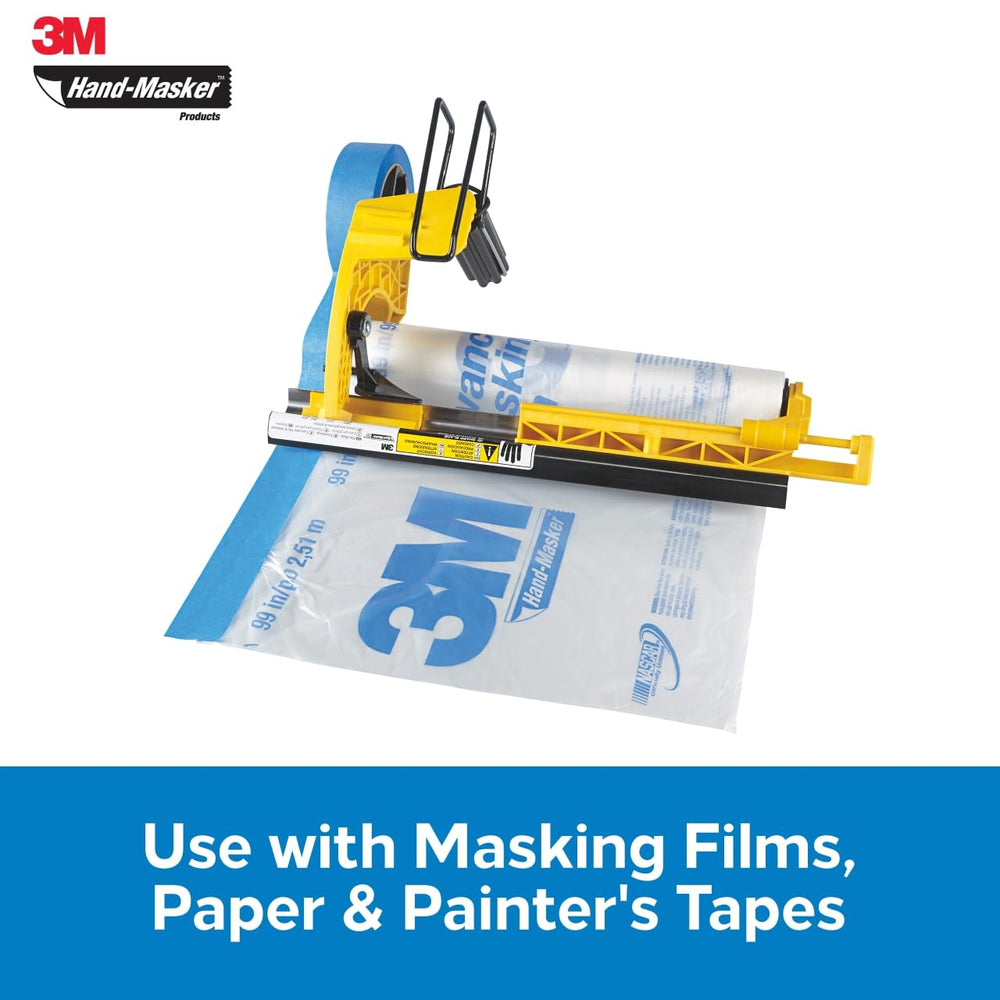 3M hand-masker protecting flooring shot showing wide coverage and dust control