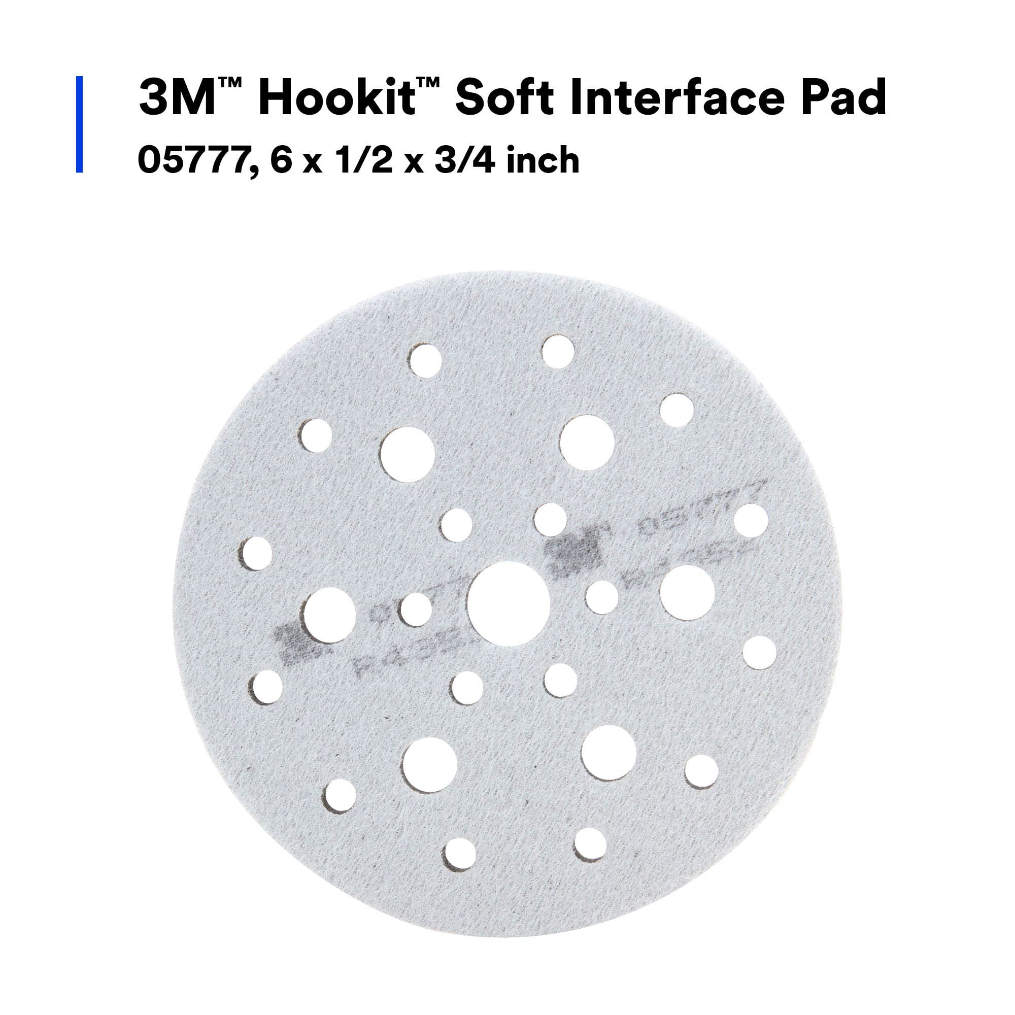 3M Hookit pad tapered edge close-up demonstrating contouring benefit for curved surfaces