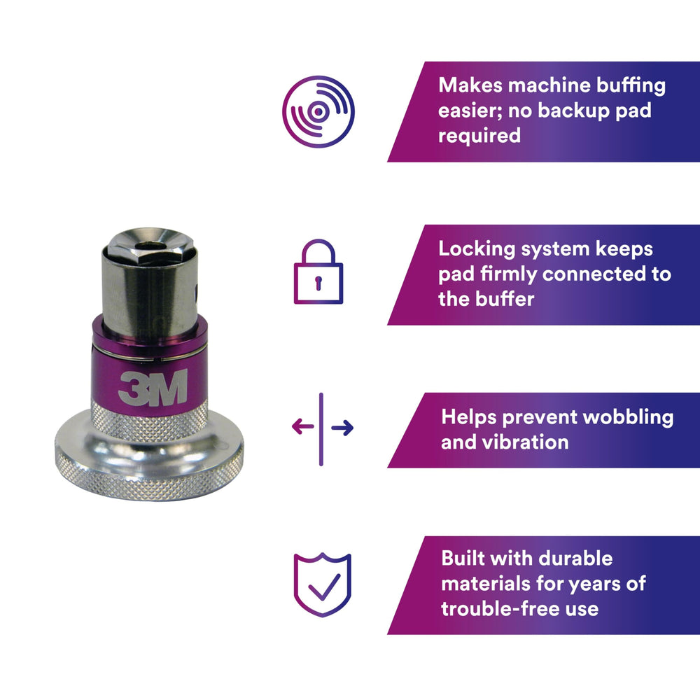 3M adaptor in workshop use illustrating efficient pad changes and saves time