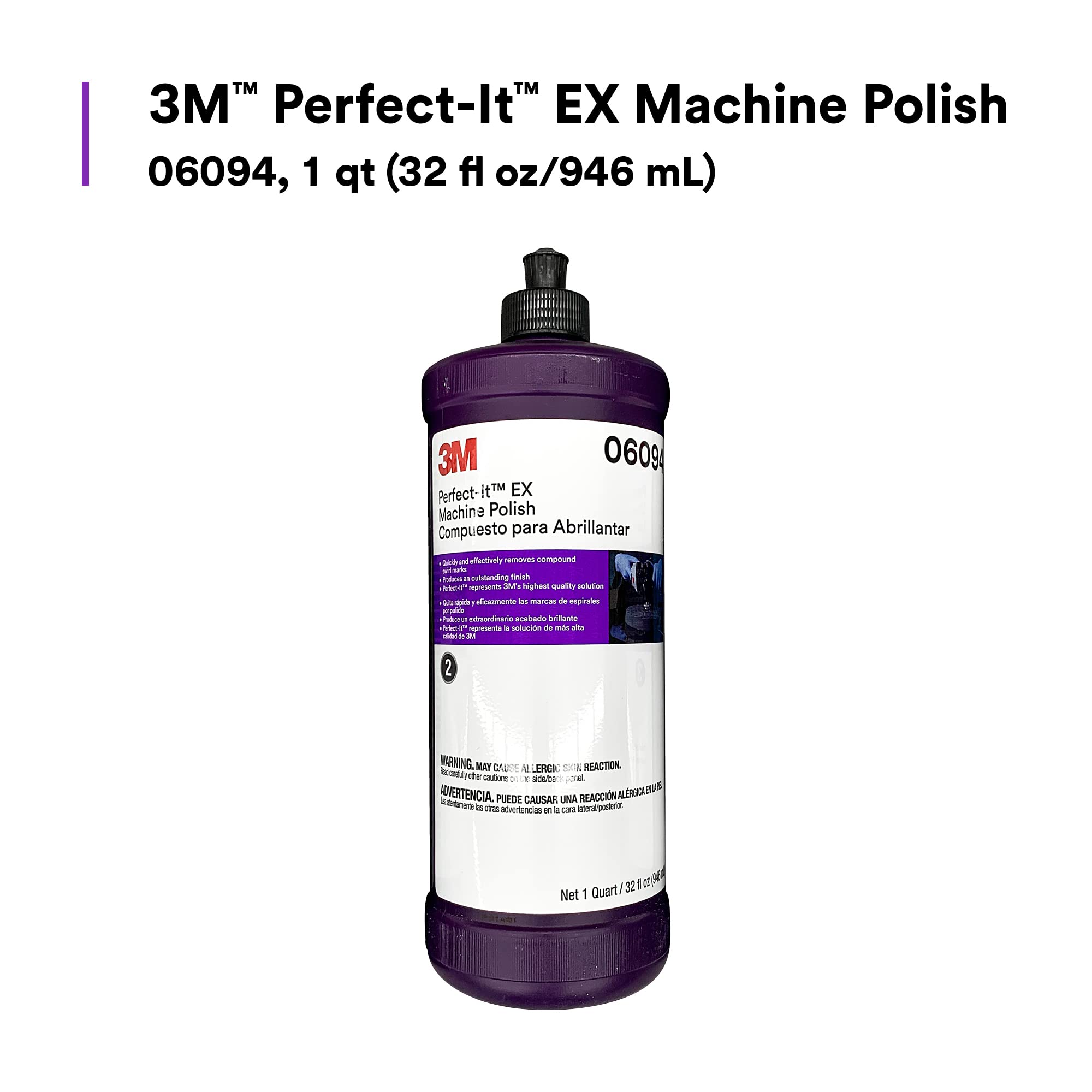 3M Perfect-It EX bottle side detail illustrating ergonomic grip and easy dispensing
