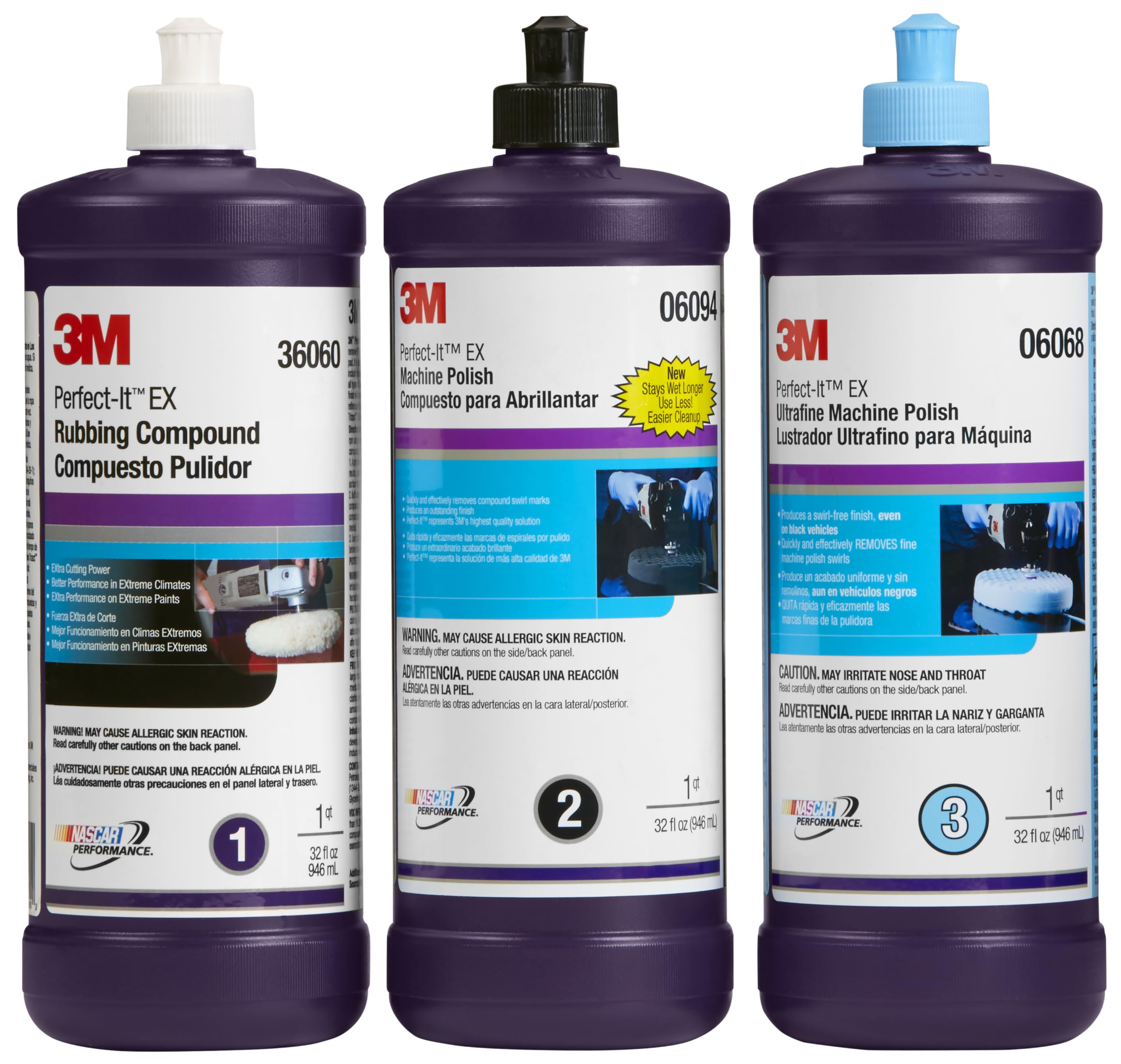 3M Perfect-It bottle next to tape measure showing 32 fl oz scale