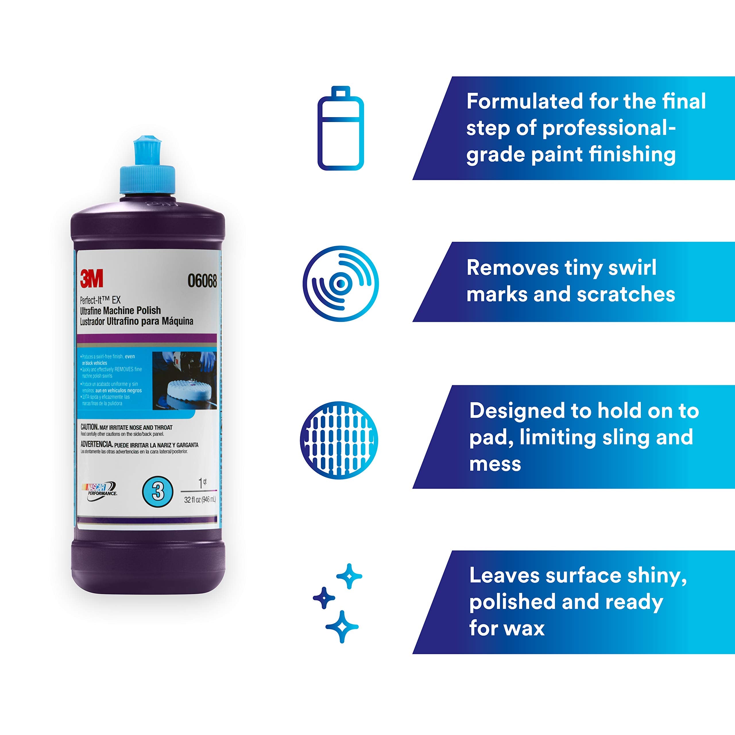 3M Perfect-It polish texture on pad close-up showing workable consistency