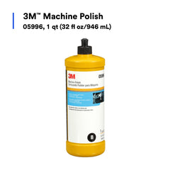 3M Perfect-It with foam polishing pad showing compatibility and high-gloss result